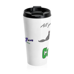 Cats & Coffee-Stainless Steel Travel Mug