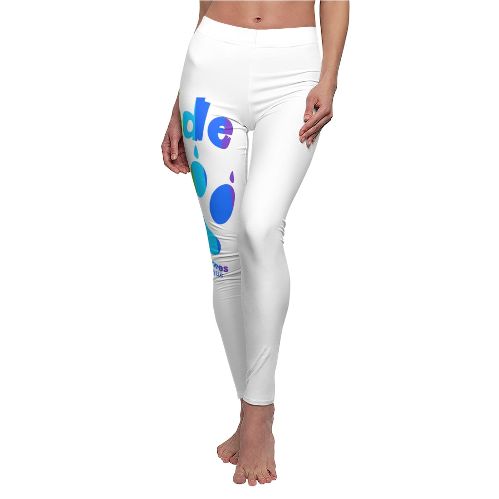 Pride-Women's Cut & Sew Casual Leggings-White