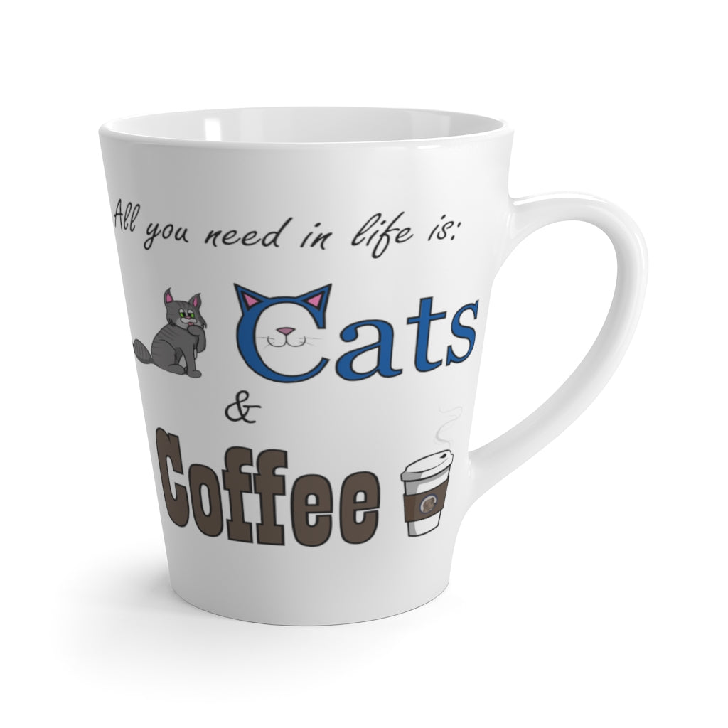 Cats & Coffee-12oz Ceramic Latte mug