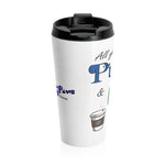 Load image into Gallery viewer, Pups &amp; coffee cups-Stainless Steel Travel Mug
