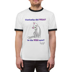 Load image into Gallery viewer, Curiosity Cat-Unisex Ringer Tee
