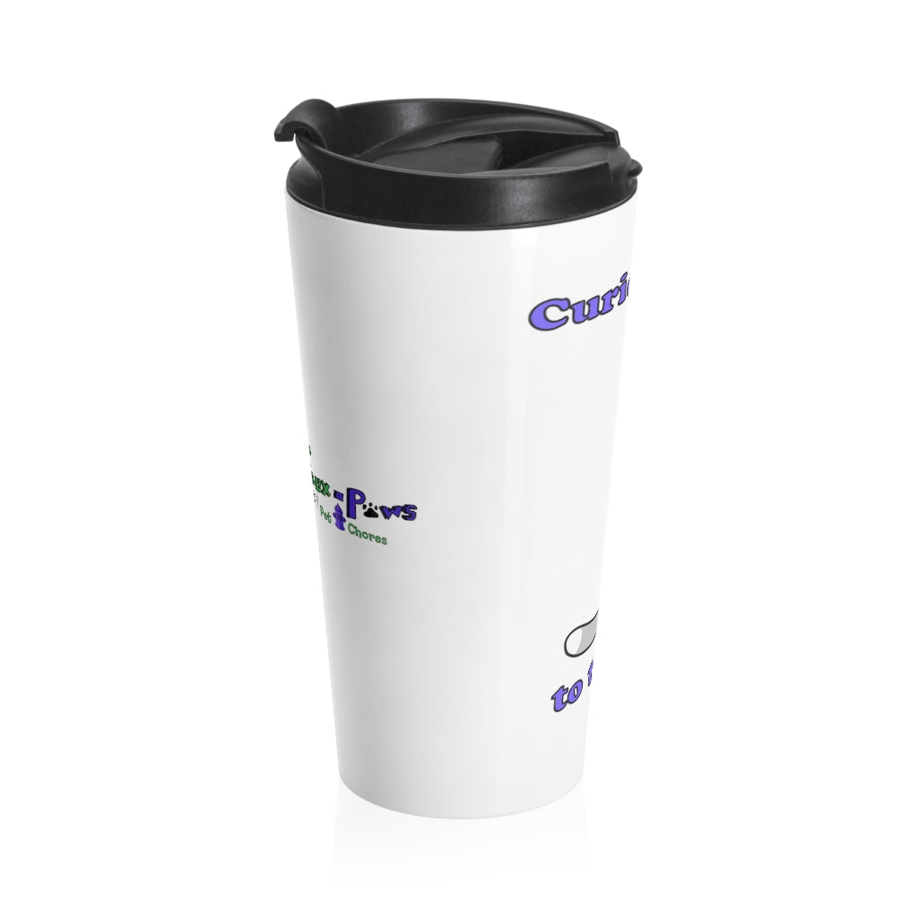 Curiosity Cat-Stainless Steel Travel Mug