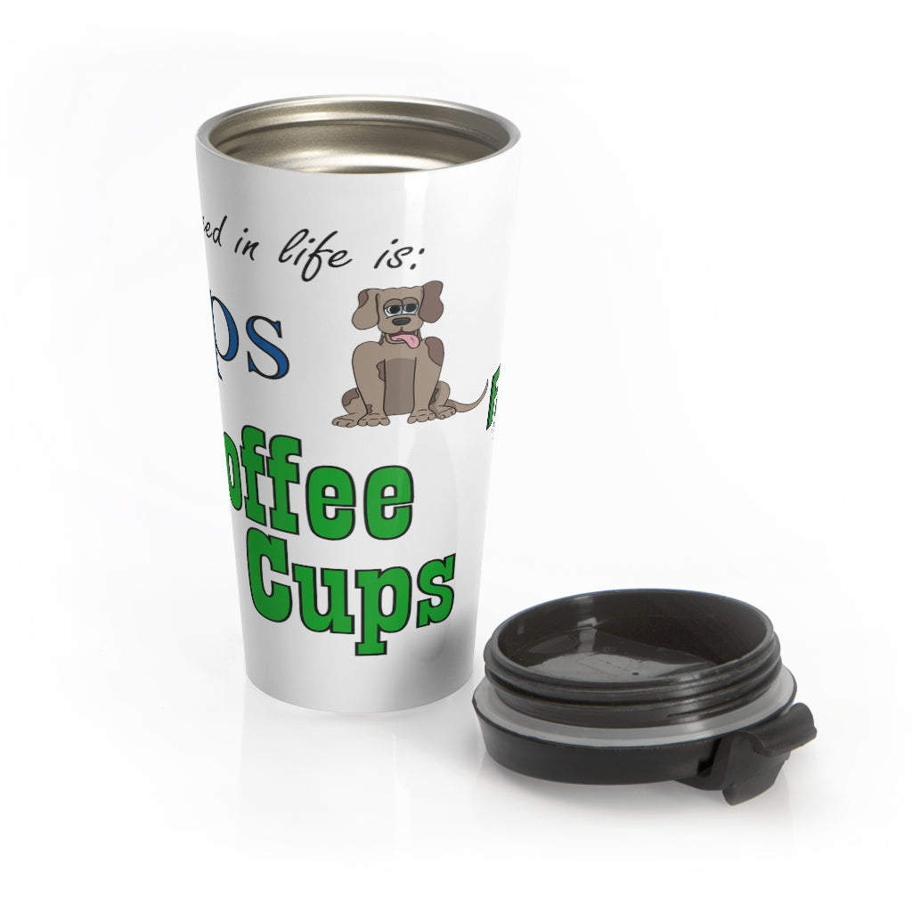 Pups & coffee cups-Stainless Steel Travel Mug