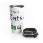 Load image into Gallery viewer, Cats &amp; Coffee-Stainless Steel Travel Mug
