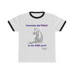 Load image into Gallery viewer, Curiosity Cat-Unisex Ringer Tee
