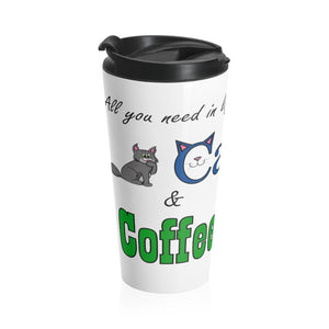 Cats & Coffee-Stainless Steel Travel Mug