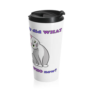 Curiosity Cat-Stainless Steel Travel Mug